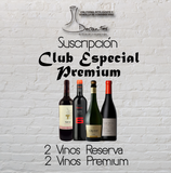 Club Especial Premium: 2 vinos Reserva y 2 vinos Premium